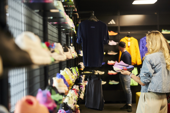 Interiér prodejny AD Sport