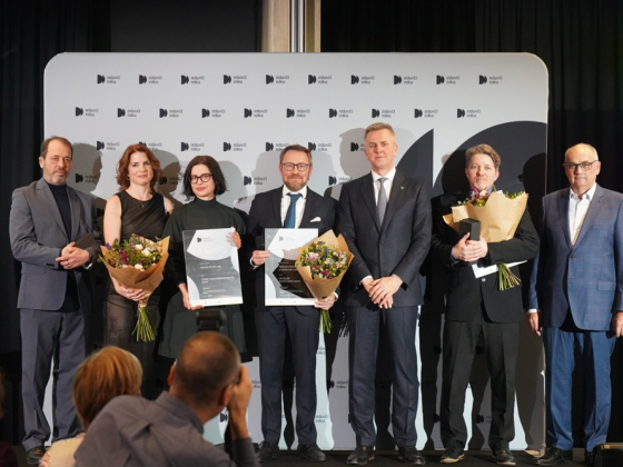 Zlati oceneni_zleva_PR tym Cesky hydrometeorologicky ustav_Vit Kolar z Kancelare prezidenta republiky_Martin Schreier z CEZ