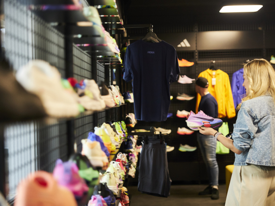 Interiér prodejny AD Sport