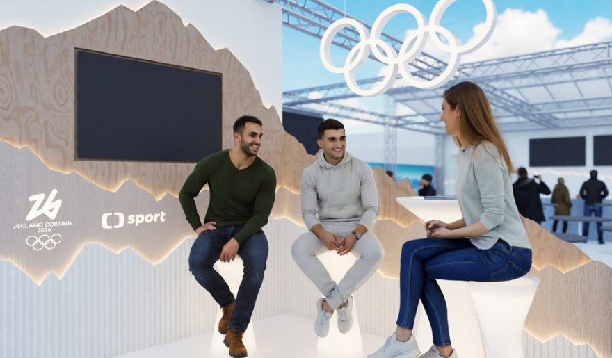 Pozice ČT sport Milán vizualizace  Česká televize