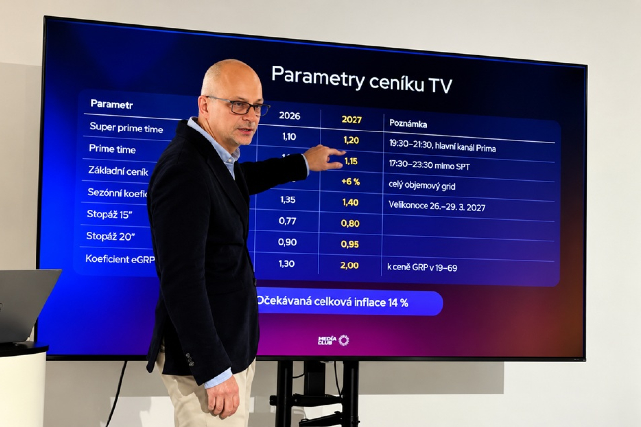 Firemní prezentace parametrů ceníku TV