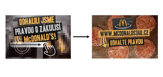 Náhled formátu Scratch, po najetí myší lze odhalit, co se skrývá za rozpixelovaným obrázkem. 