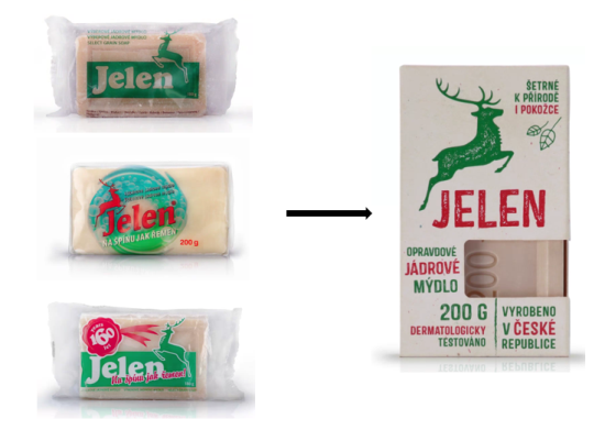 Srovnání obalů v minulosti s jejich novou podobou